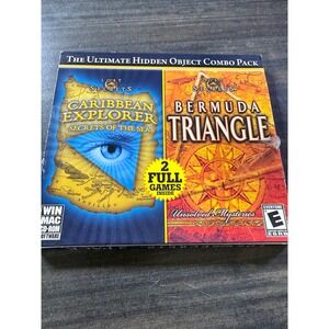 Lost Secrets Caribbean Explorer Bermuda Triangle Hidden Object PC Mac 2 Pack CD